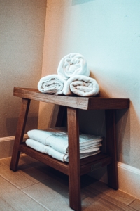 Towels at a detoxifying spa