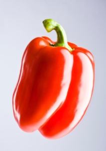 Red bell pepper being meal prepped to boost the immune system