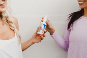 woman giving the perfect gift to a health conscious friend this winter