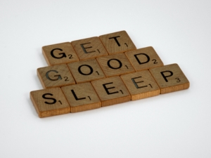 Blocks that say Get Good Sleep