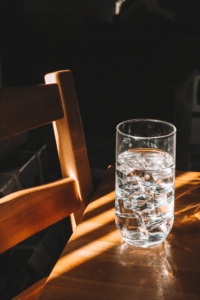 glass of water for staying hydrated